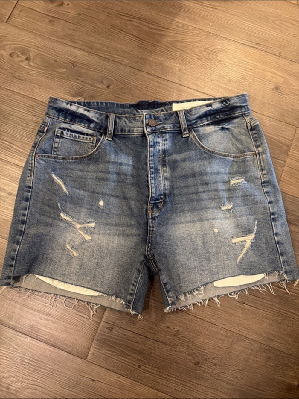 🆕Treasure & Bond Foster Boyfriend High-Rise Denim Shorts. 32. NWT!🔥